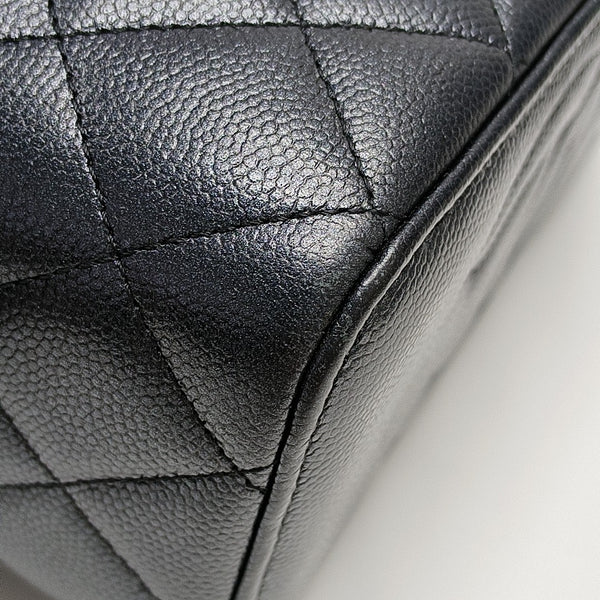 VANITY CASE Small Quilted Grained Calfskin Black