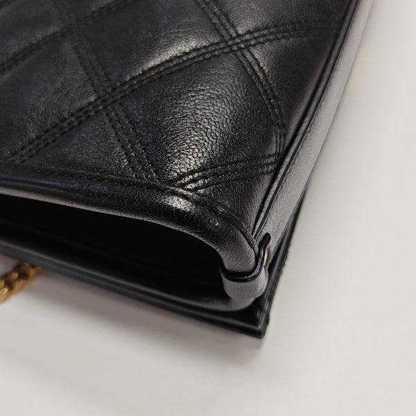 BECKY Mini Quilted Lambskin Black