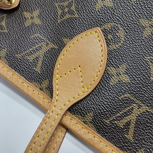 NEVERFULL MM Monogram Coated Canvas Brown