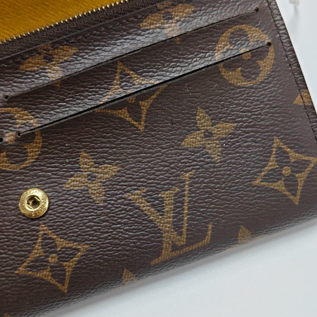 EMILIE Monogram Coated Canvas Brown Wallet