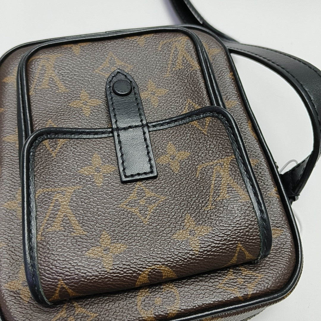 CHRISTOPHER Monogram Coated Canvas Brown