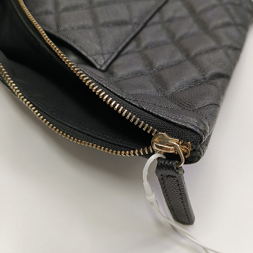 Quilted Grained Calfskin Black