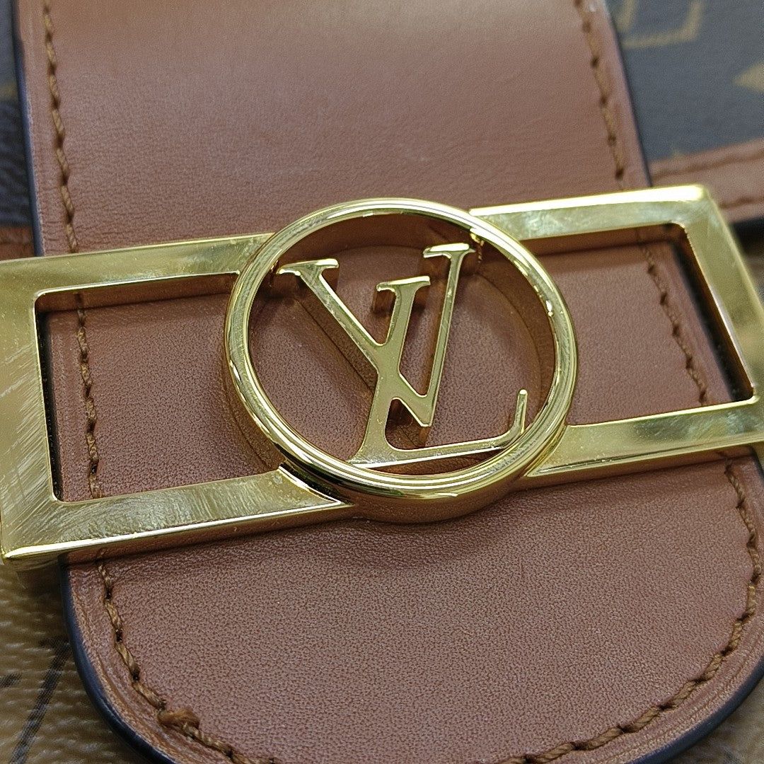 DAUPHINE Mini Monogram Coated Canvas Brown