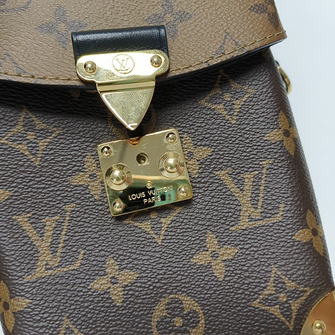 CAMERA BOX Monogram Coated Canvas Brown
