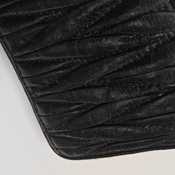 Quilted Lambskin Card Holder Black