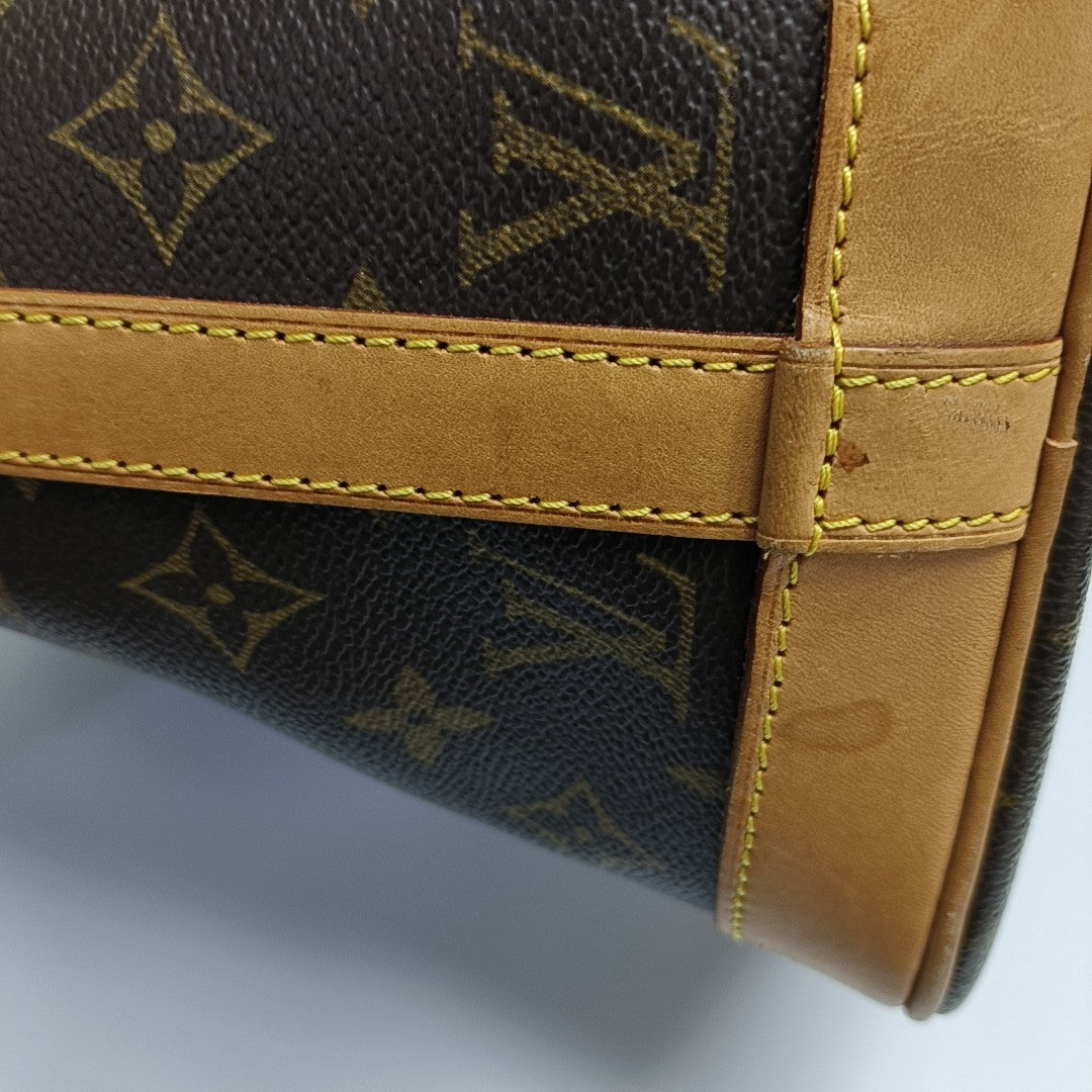 SHARON STONE Monogram Coated Canvas Brown