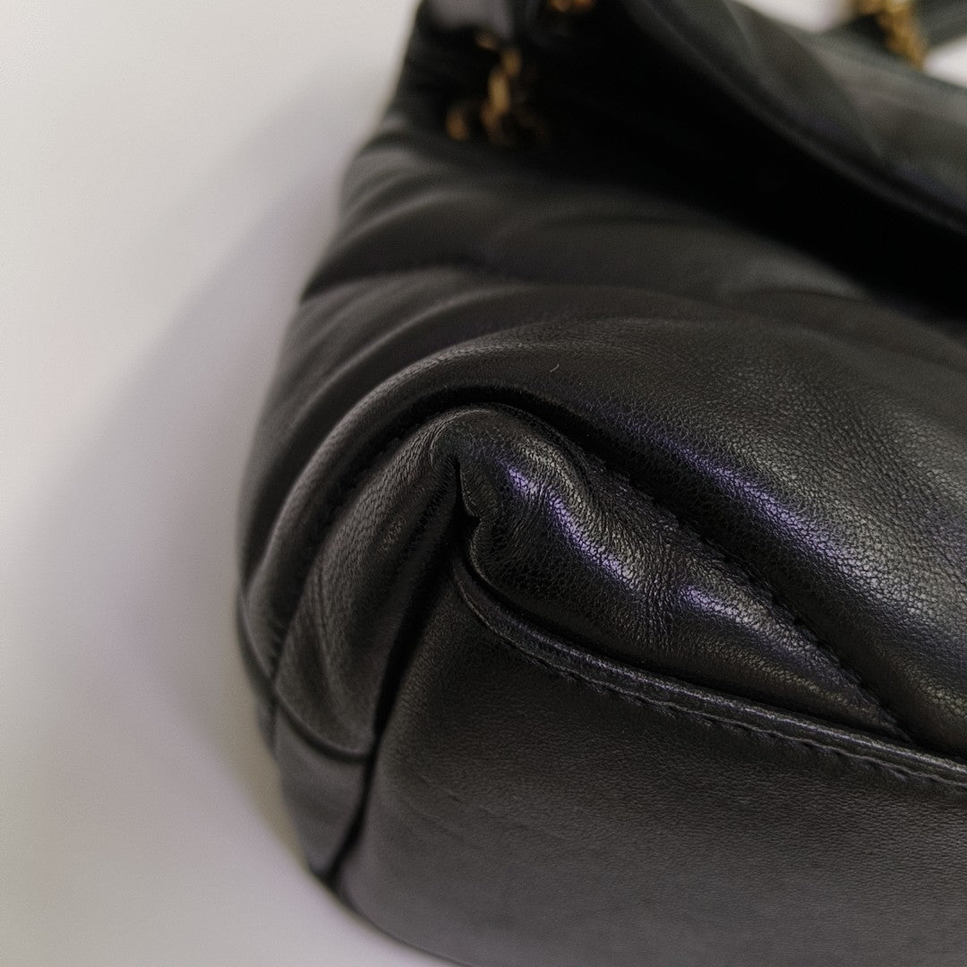 PUFFER Small Quilted Lambskin Black