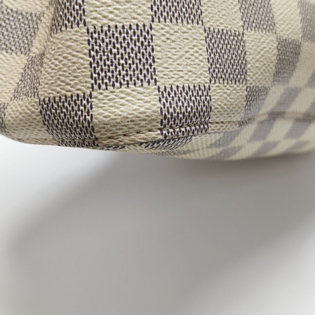 NÉONOÉ MM Damier Azur Coated Canvas White