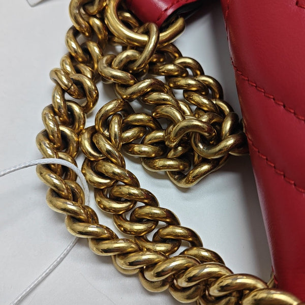 GG Marmont Small Quilted Calfskin Red