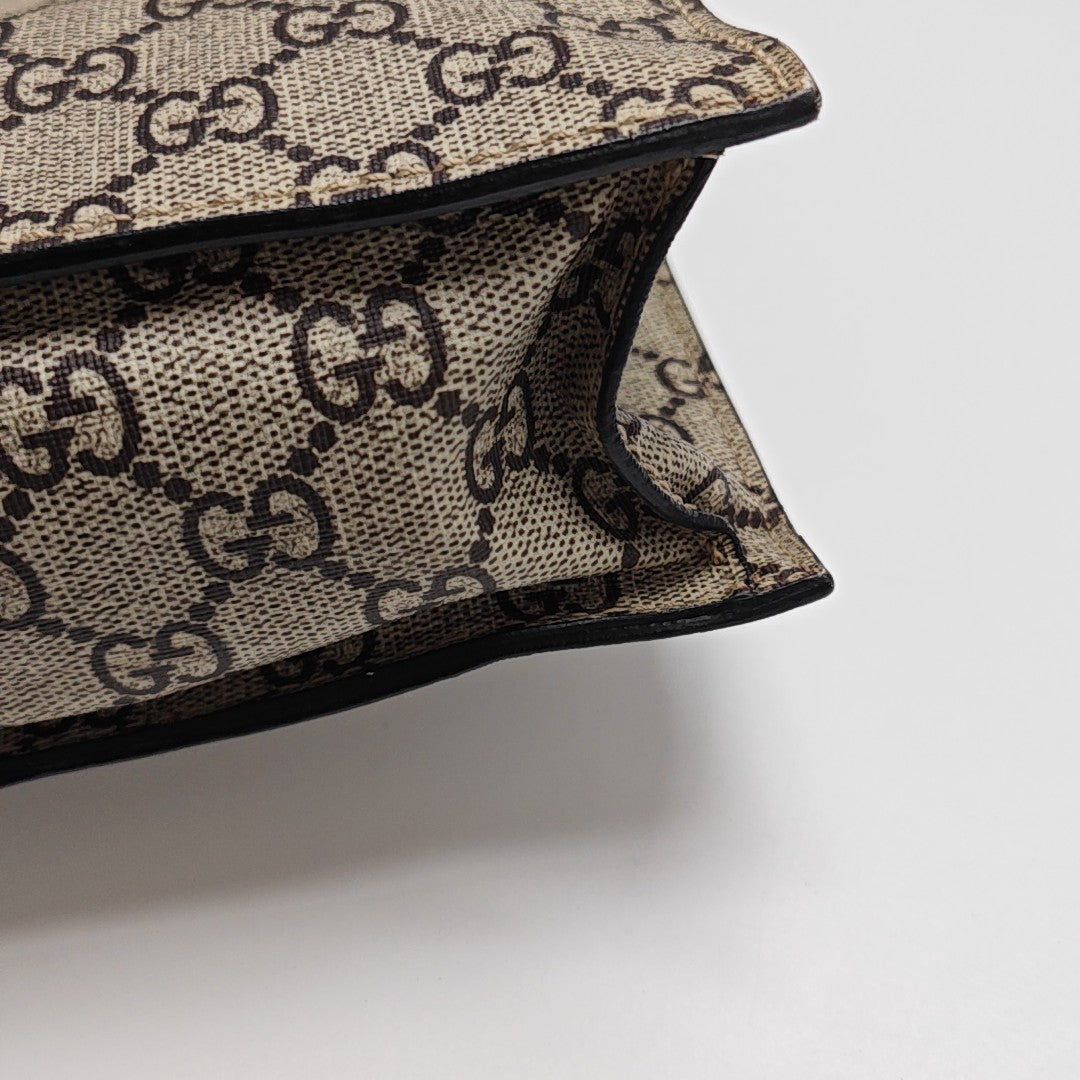 GG Supreme Monogram Coated Canvas Brown