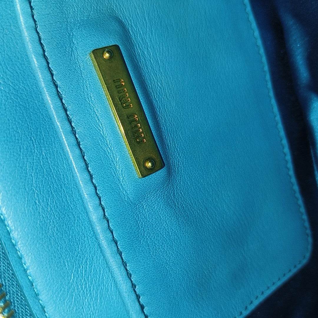 Matelassé Quilted Lambskin Blue