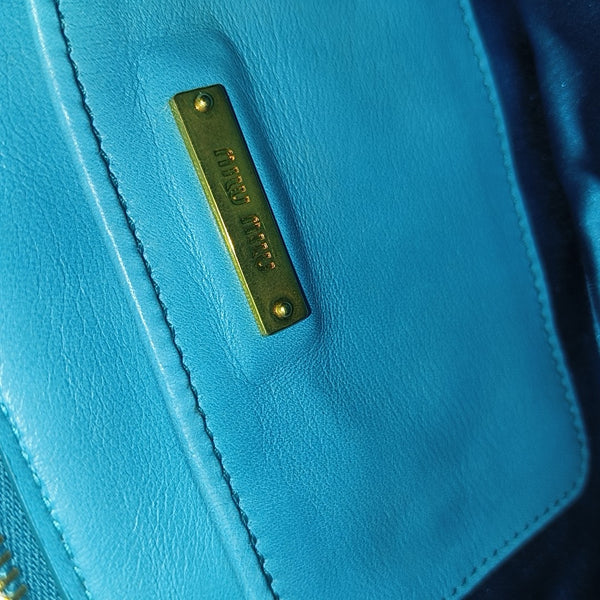 Matelassé Quilted Lambskin Blue