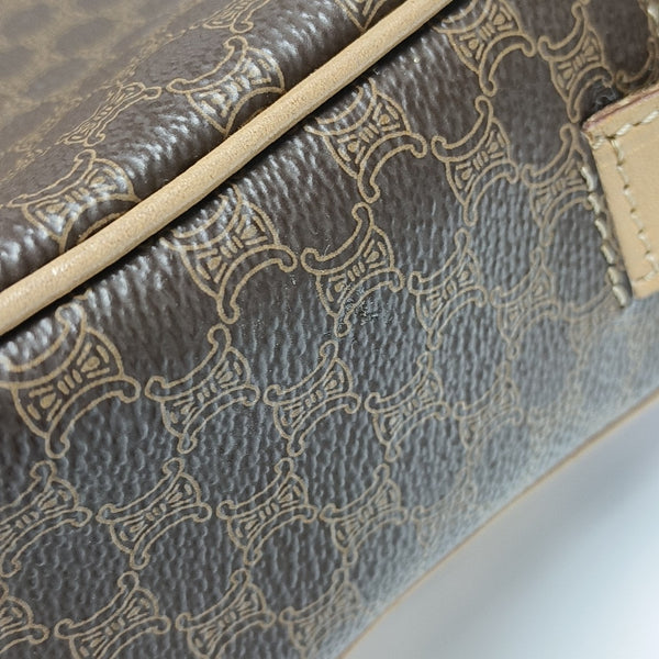 Coated Canvas Shoulder Bag Brown