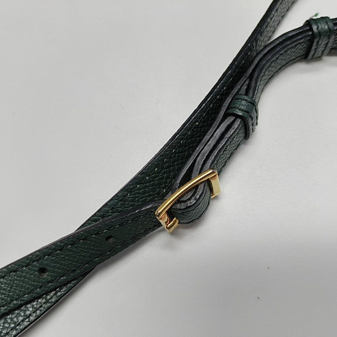 The Banner Medium Calfskin Green