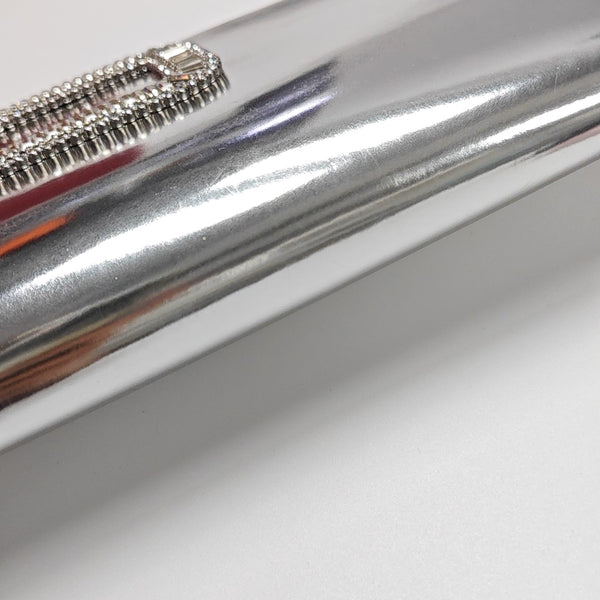 Calfskin Clutch Silver