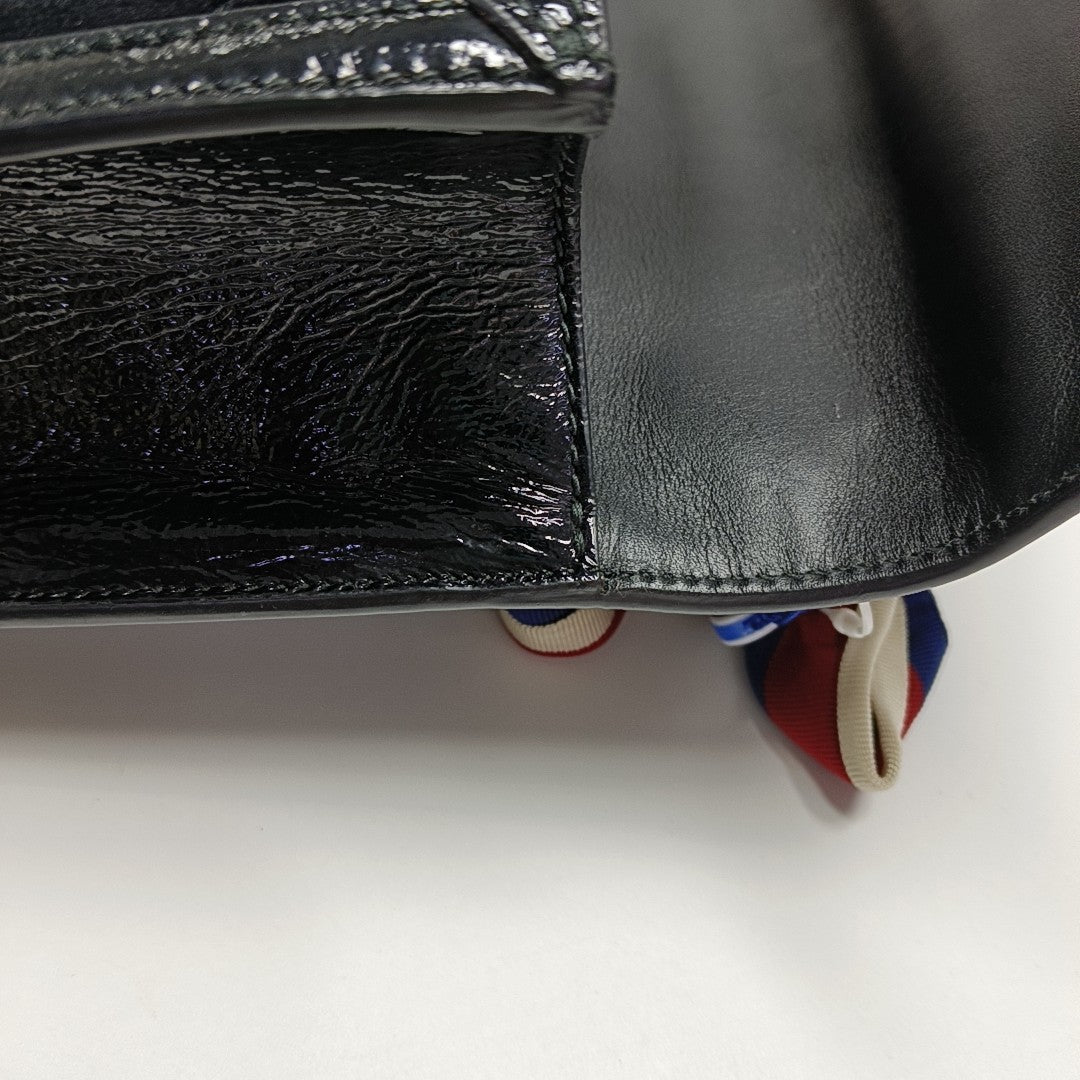 Sylvie Small Monogram Velvet Black