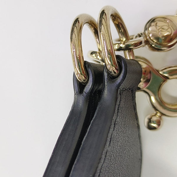 Quilted Calfskin Shoulder Bag Black