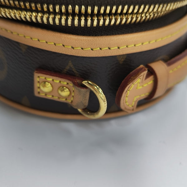 BOITE CHAPEAU Mini Monogram Coated Canvas Brown