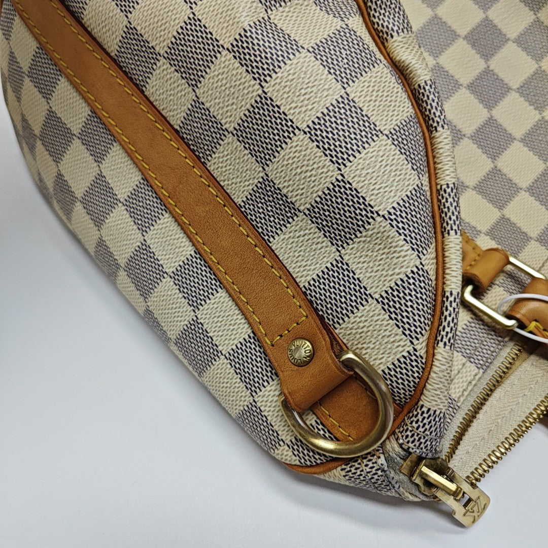 SPEEDY 30 Damier Azur Coated Canvas White