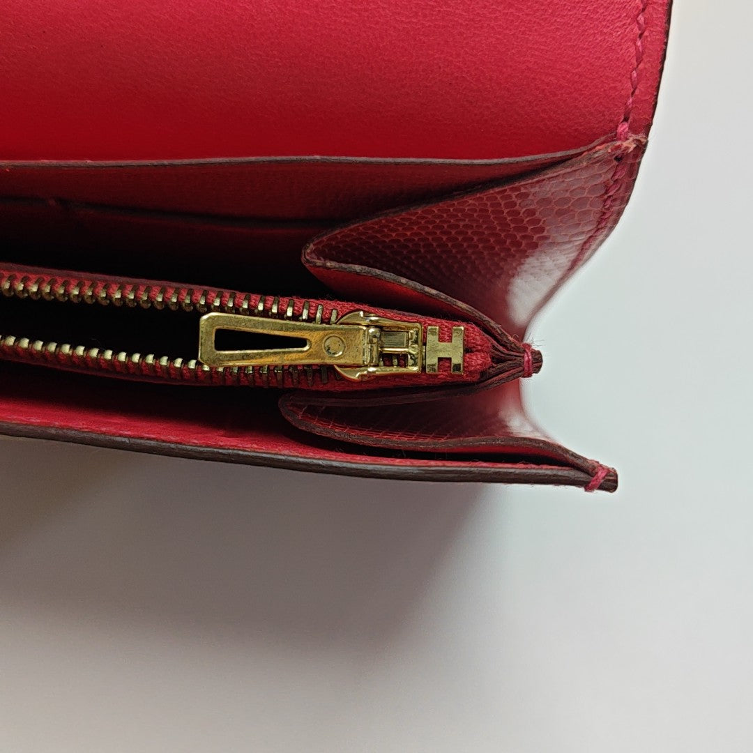 Constance Lizard Red Wallet