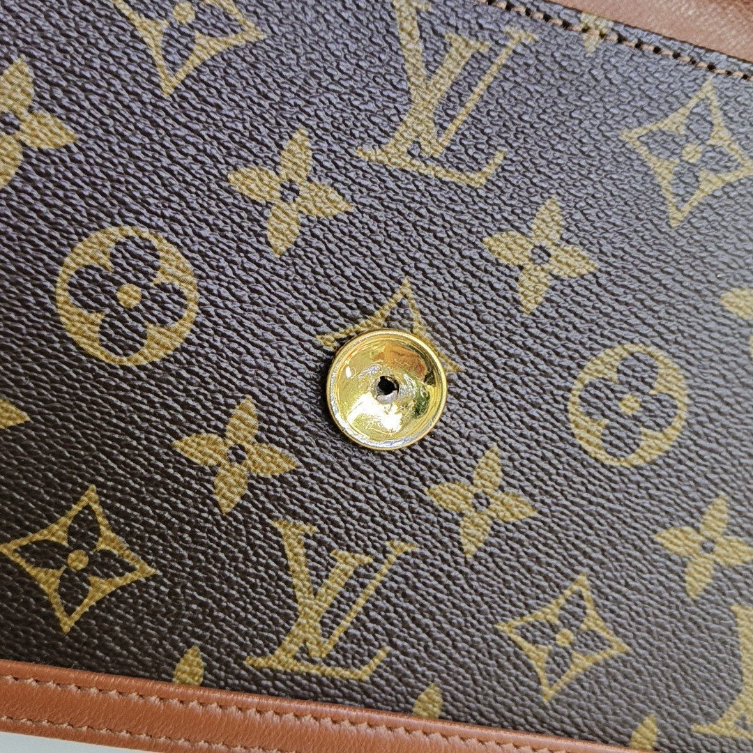DAME Monogram Coated Canvas Brown