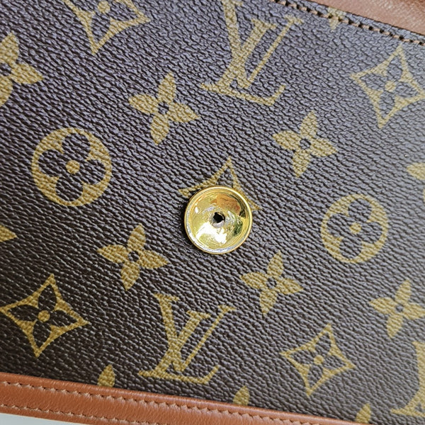 DAME Monogram Coated Canvas Brown
