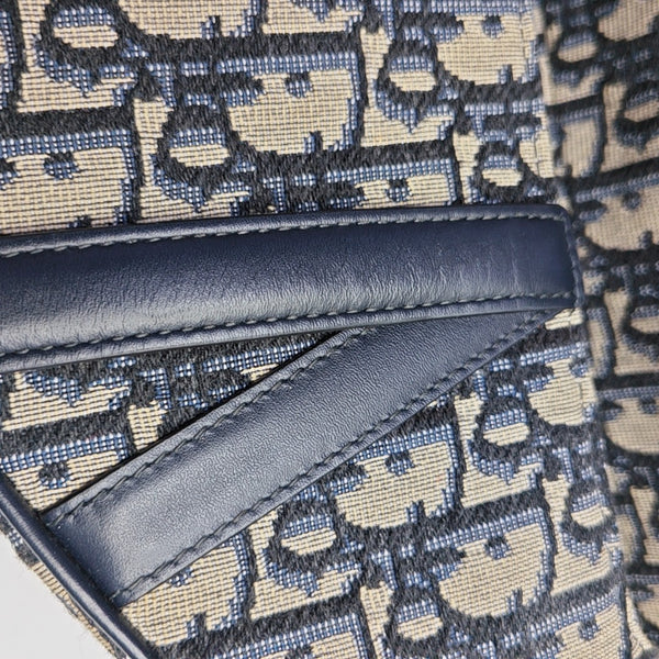 Saddle Mini Oblique Canvas Blue