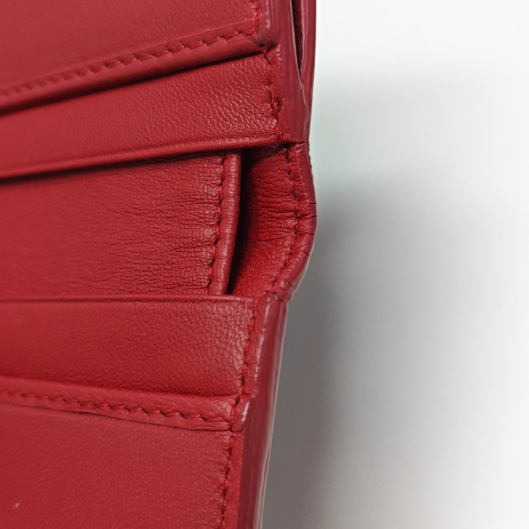 Lambskin Wallet Red