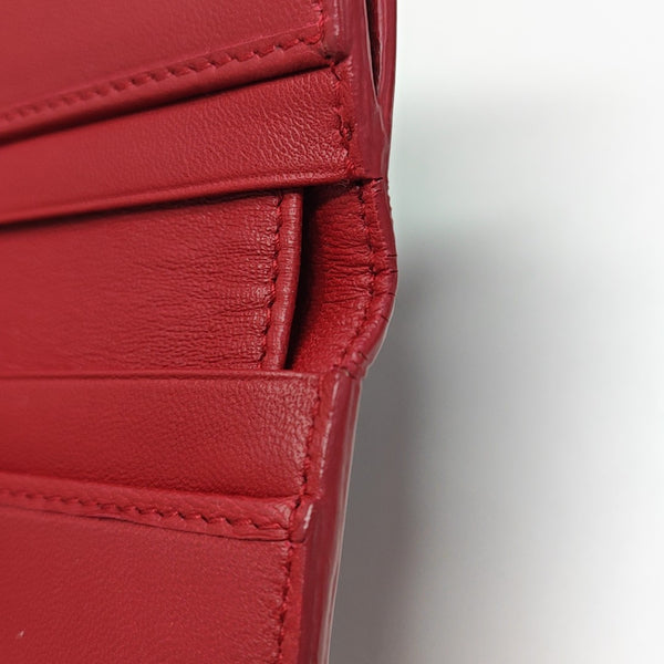 Lambskin Wallet Red