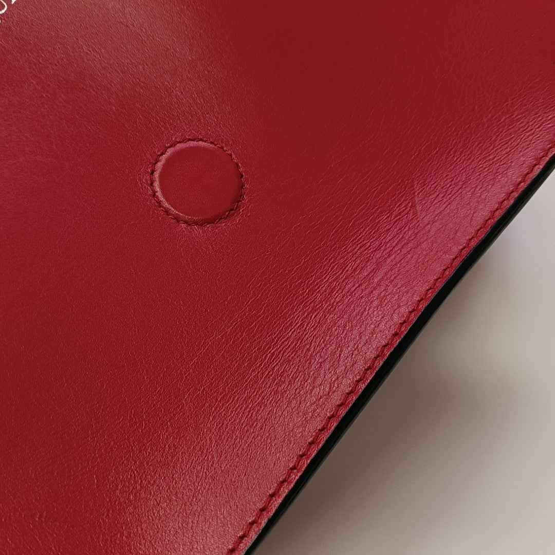 Calfskin Shoulder Bag Red