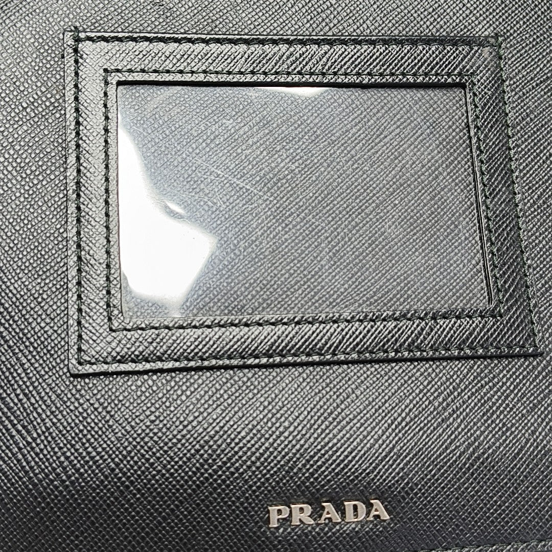 Saffiano Calfskin Shoulder Bag Black