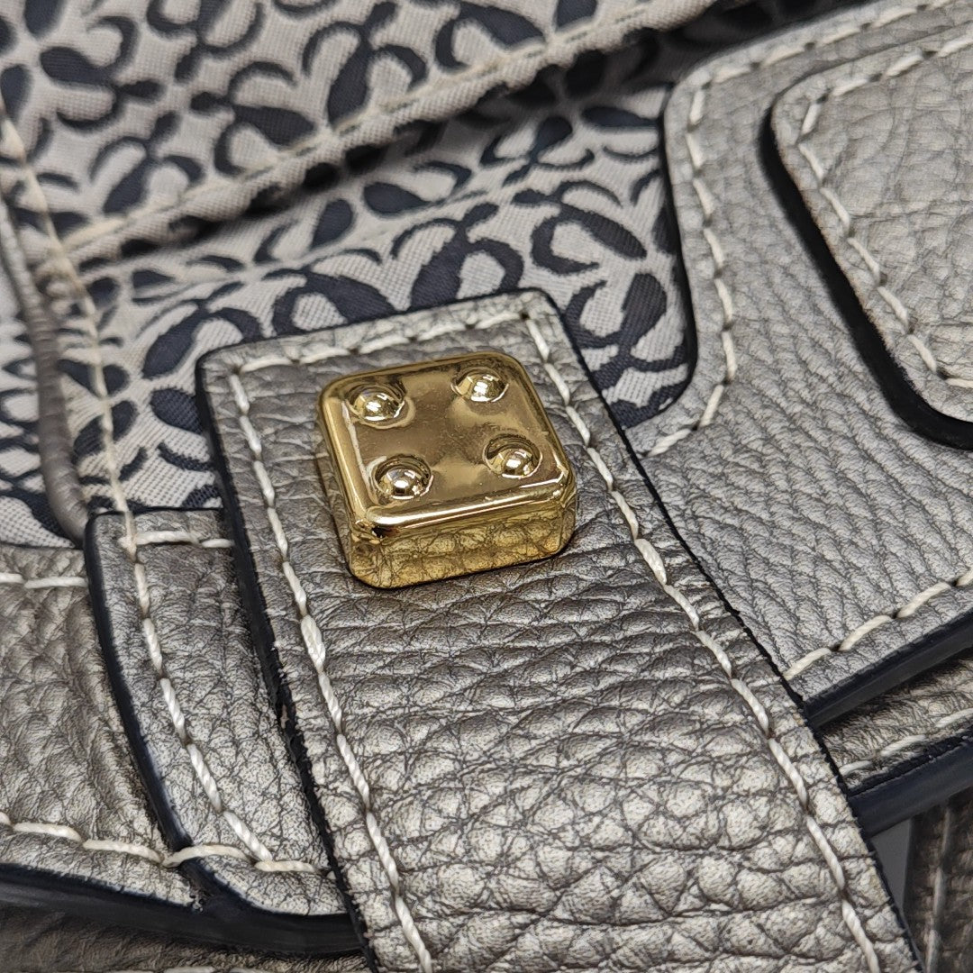 Monogram Canvas Top Handle Bag Gray