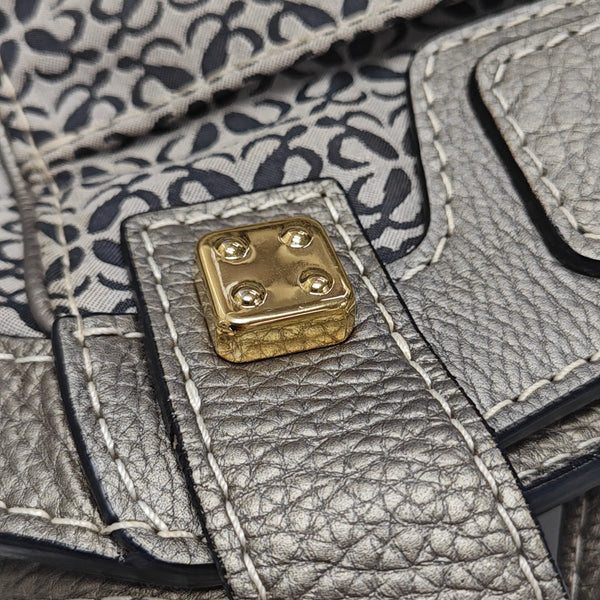 Monogram Canvas Top Handle Bag Gray