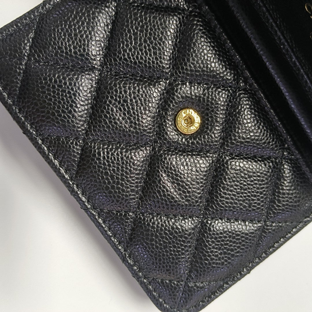 WOC Quilted Grained Calfskin Black