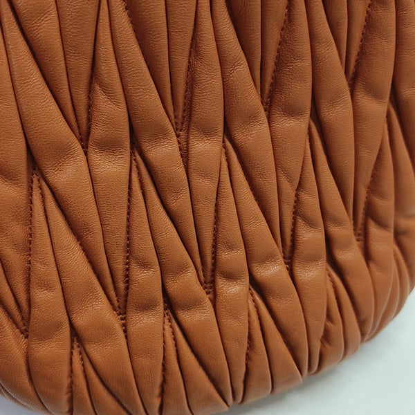 Matelassé Quilted Lambskin Orange