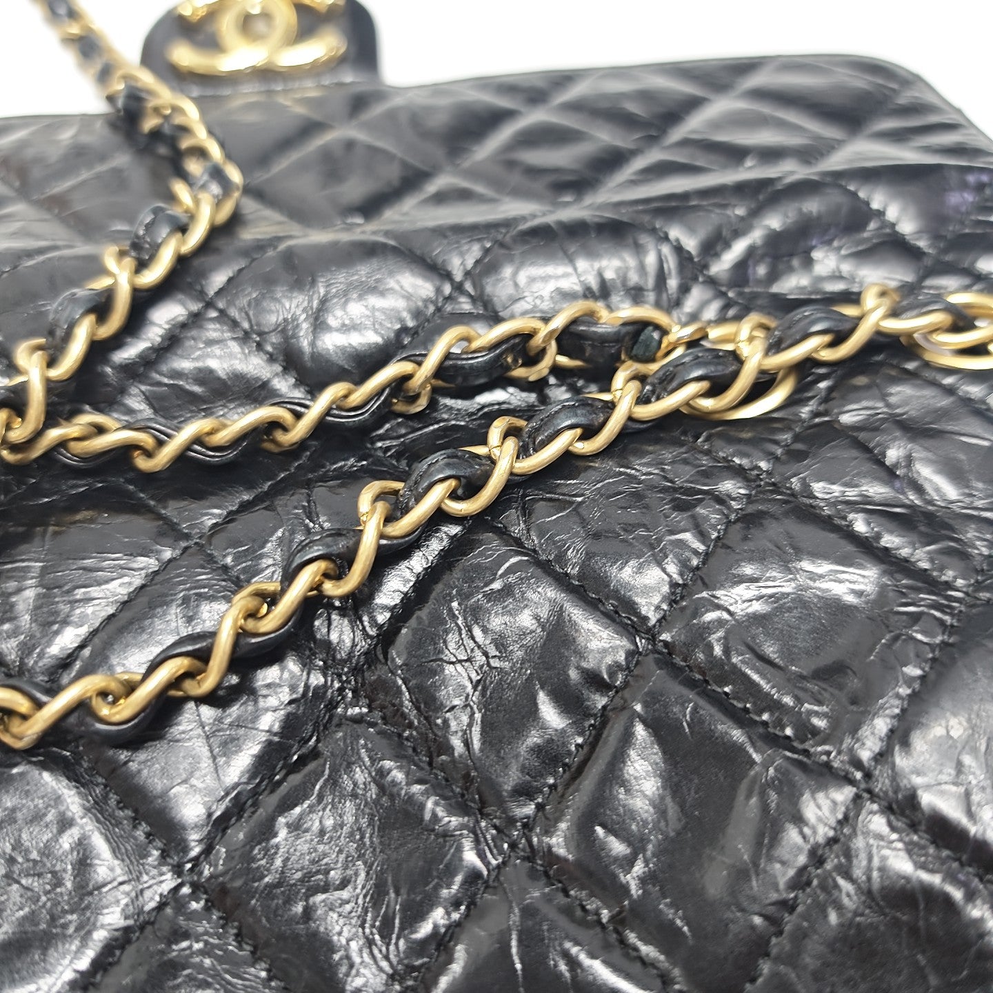 Quilted Calfskin Shoulder Bag Black