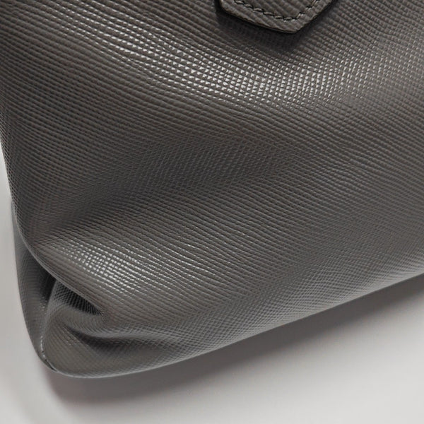 Double Medium Saffiano Calfskin Gray