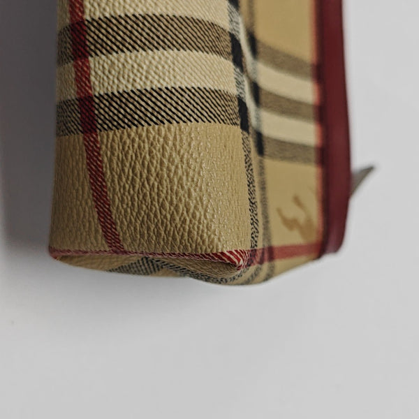Coated Canvas Top Handle Bag Brown