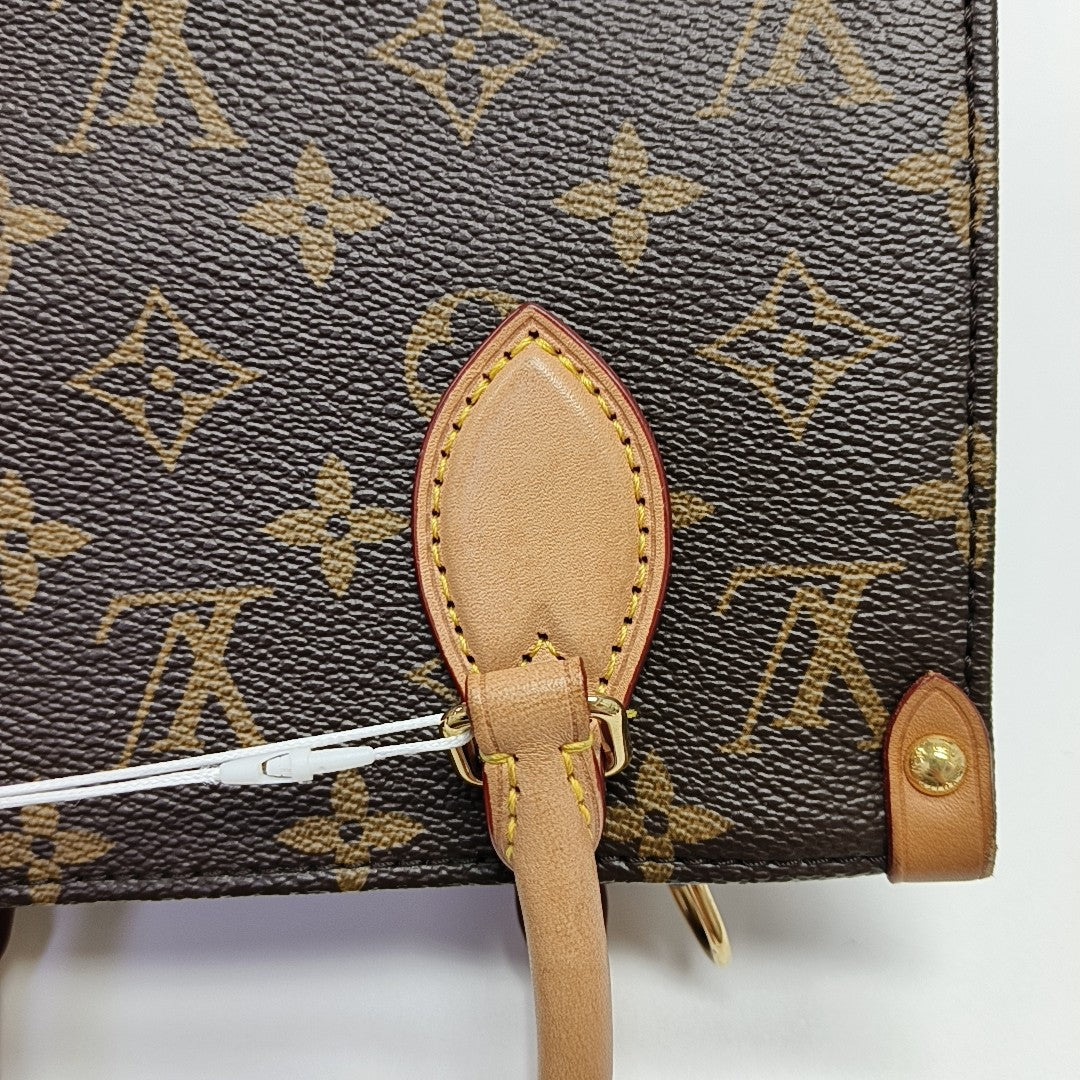 SAC PLAT BB Monogram Coated Canvas Brown