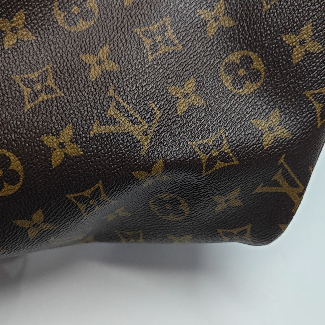 NEVERFULL MM Monogram Coated Canvas Brown