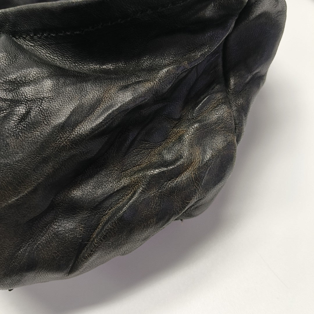 Calfskin Shoulder Bag Black