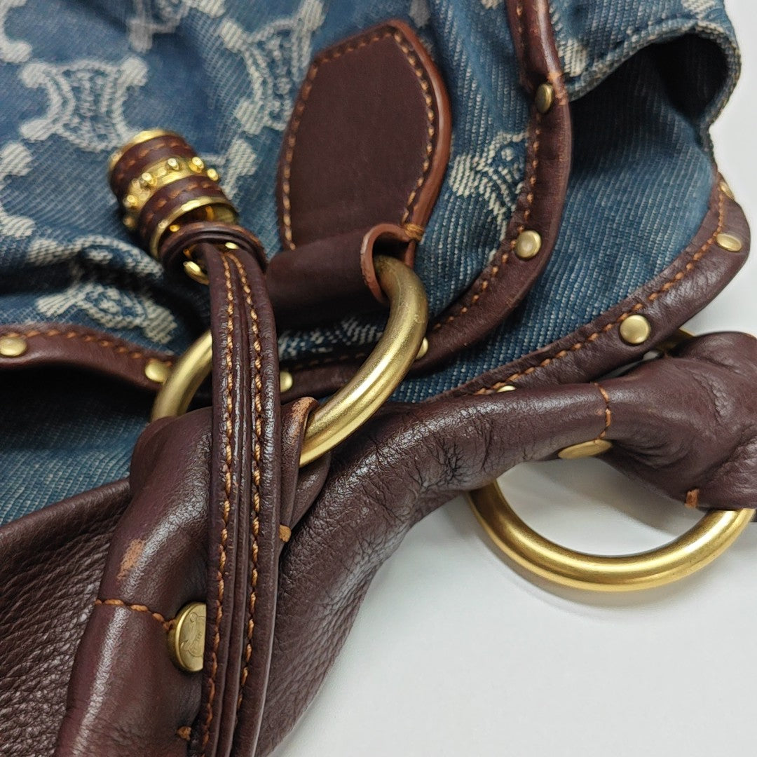 Canvas Top Handle Bag Blue