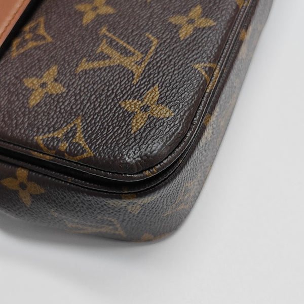 MARCEAU Monogram Coated Canvas Brown