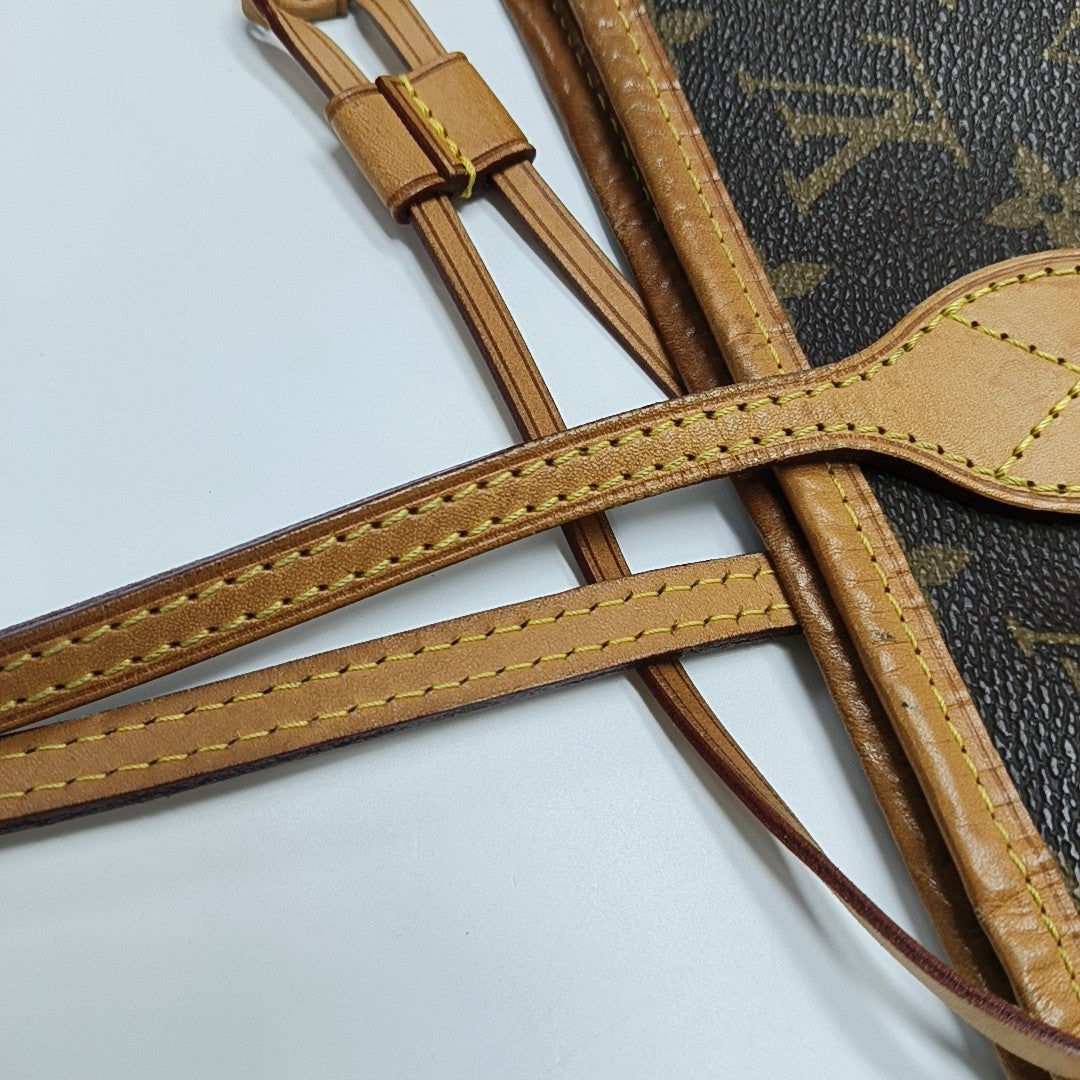 NEVERFULL MM Monogram Coated Canvas Brown