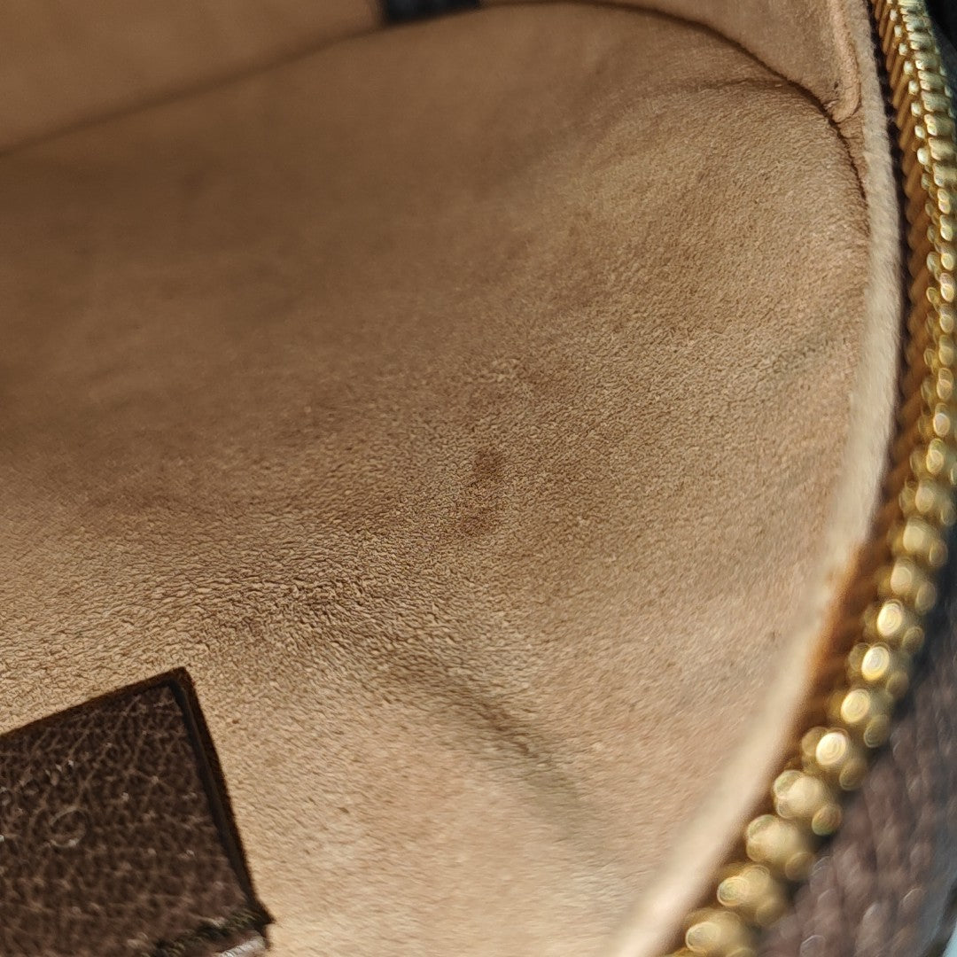 Ophidia Mini Monogram Coated Canvas Beige