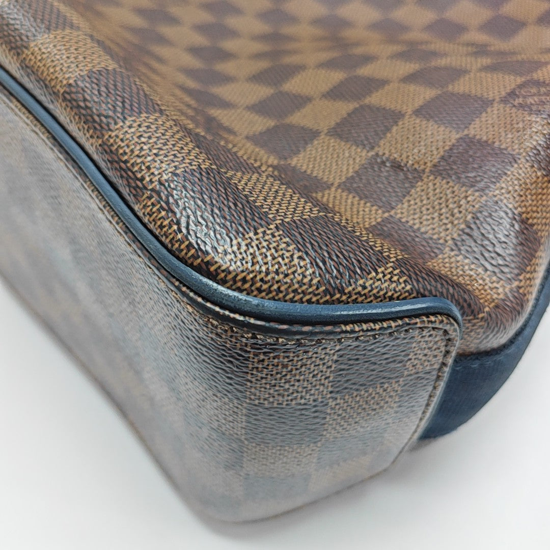 Damier Ebene Coated Canvas Tote Bag Brown