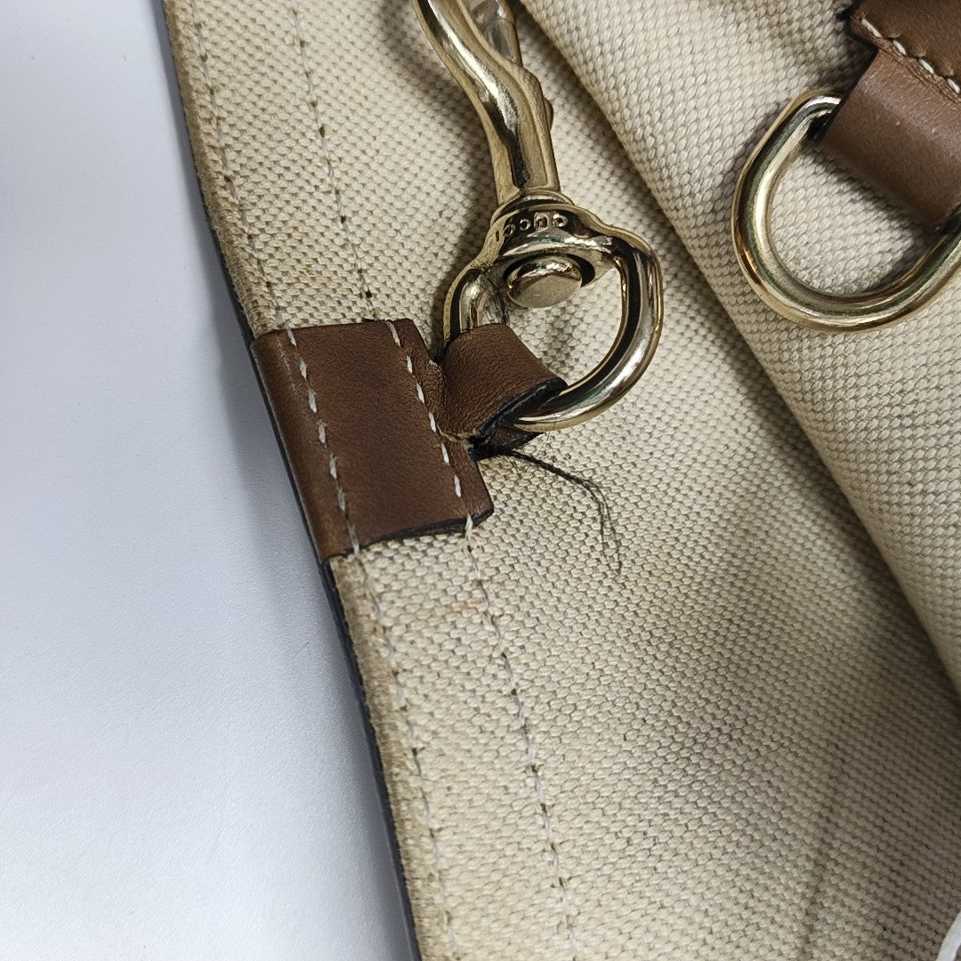 Monogram Canvas Tote Bag Brown