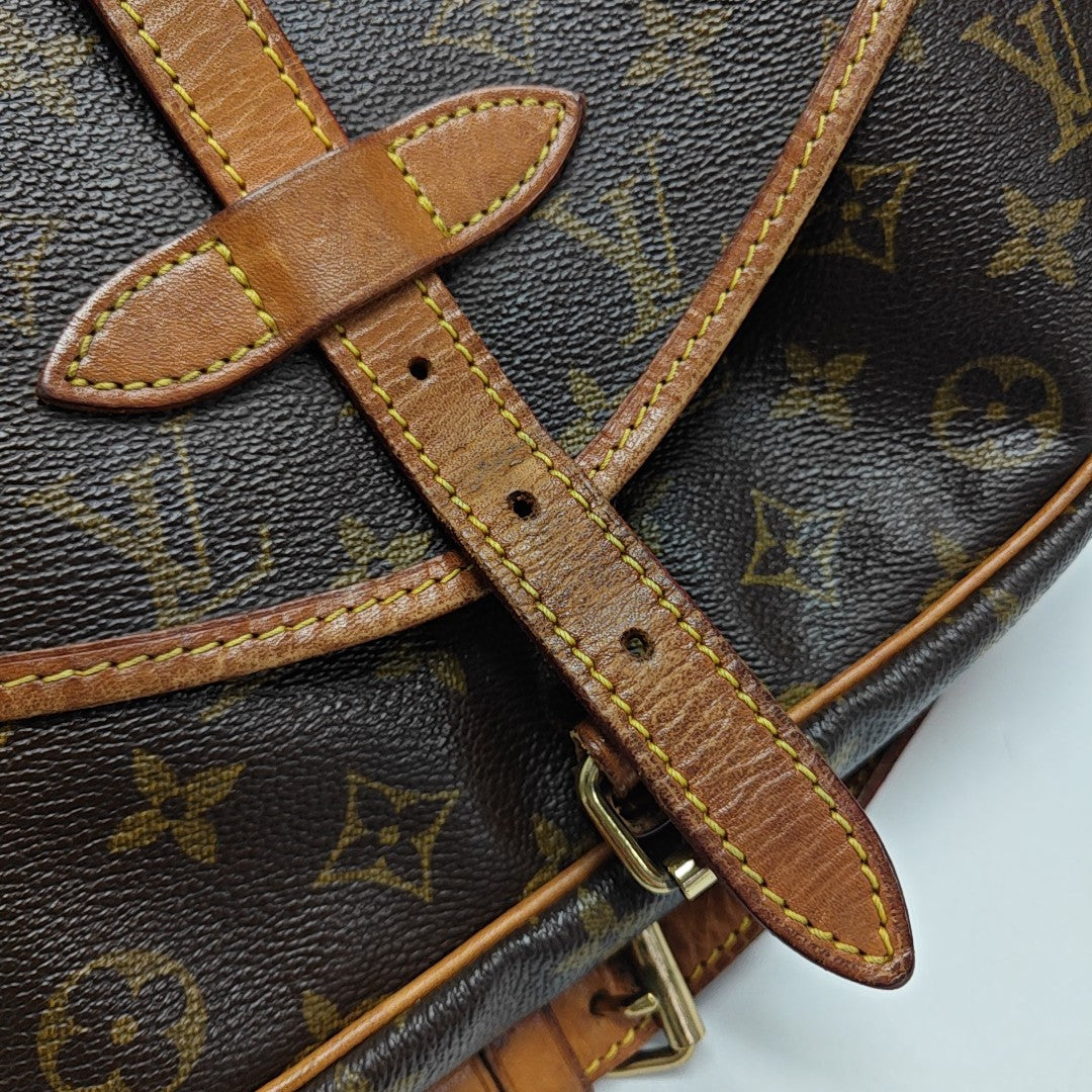 SAUMUR 35 Monogram Coated Canvas Brown