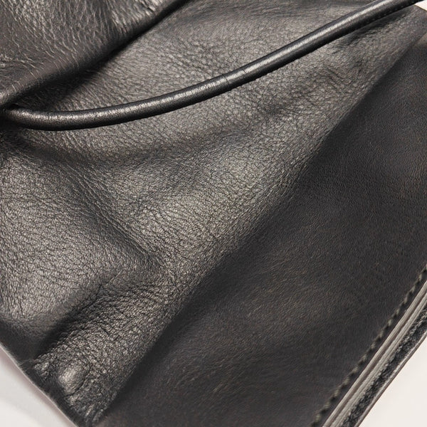 Calfskin Top Handle Bag Black