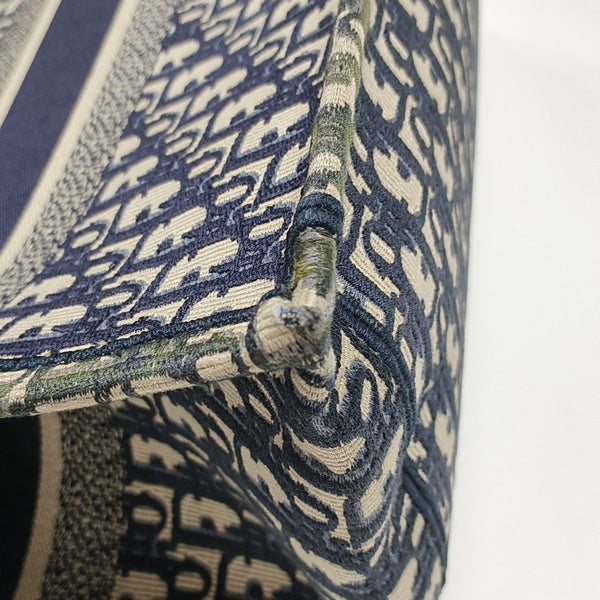 Book Tote Medium Oblique Canvas Blue
